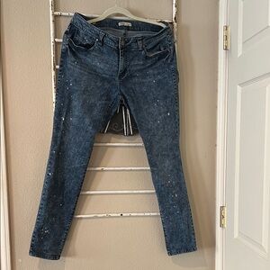 CAbi Distressed Indigo Skinny Jeans